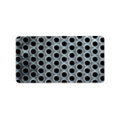 Steel Holes Metal Mesh Pattern Etiket (Voorkant)