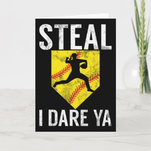 Steel Ik Durf Ja Softll Catcher Softll Game Meisje Kaart