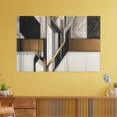 Steel Leaves Canvas Afdruk (Insitu (Woonkamer))