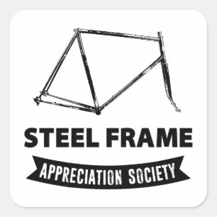 Steel Lijst Bike Appreciation Society Vierkante Sticker