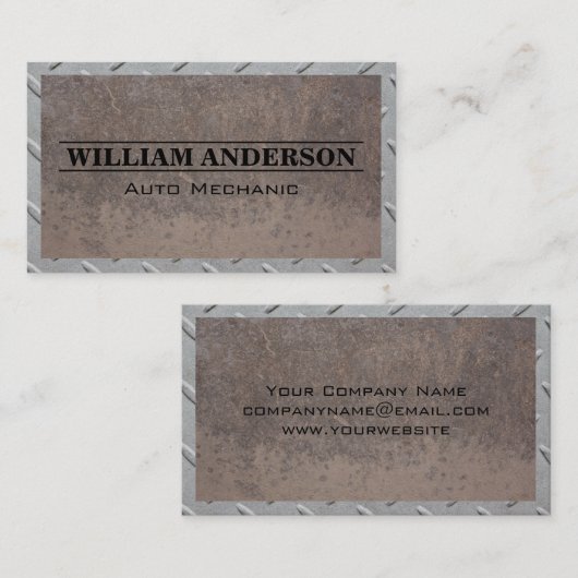 Steel Lijst Pattern | Rusted Old Metal Visitekaartje (Voorkant / Achterkant)