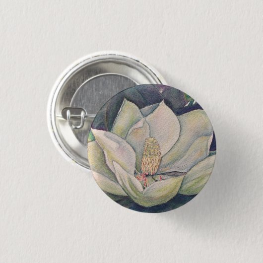 Steel Magnolia Ronde Button 3,2 Cm (Voorkant /achterkant)