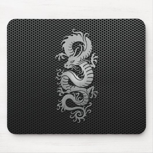 Steel Mesh Chinese Dragon Muismat (Voorkant)