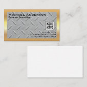 Steel Metal Bord | QR-code Visitekaartje (Voorkant / Achterkant)