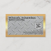Steel Metal Bord | QR-code Visitekaartje (Voorkant)