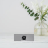 Steel Monogram Mini Visitekaartje (Staand voorkant)
