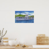 Steel Motor Vessel Ticonderoga op Lake Poster (Keuken)