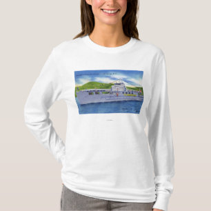 Steel Motor Vessel Ticonderoga op Lake T-shirt