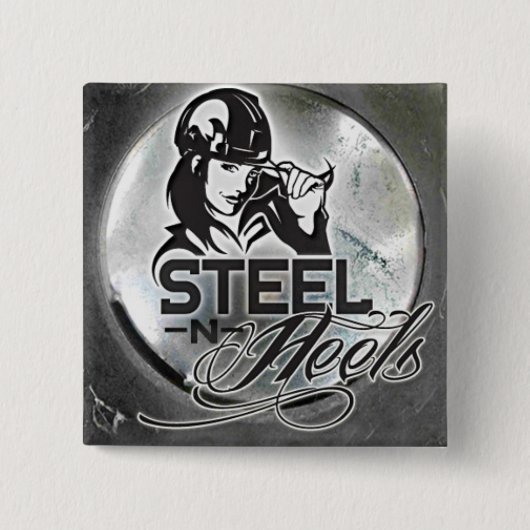 Steel N Heels Square Button (Voorkant)