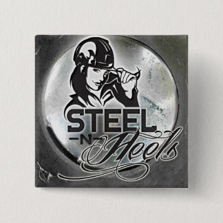 Steel N Heels Square Button