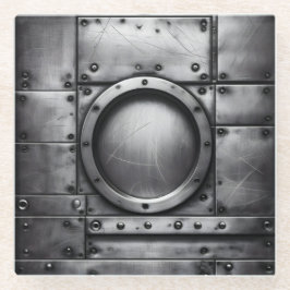 steel object glazen onderzetter