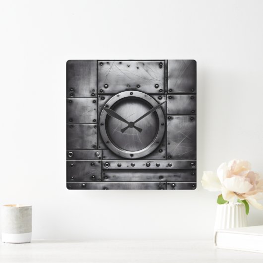 steel object vierkante klok (Huis)