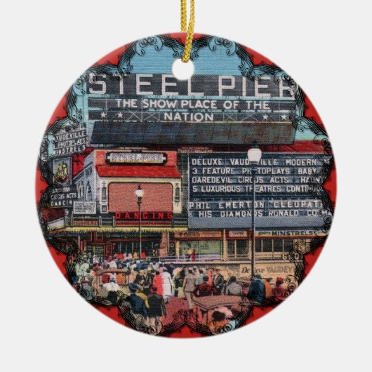 Steel Pier - Atlantic City Victoriaans Ornament (Voorkant)