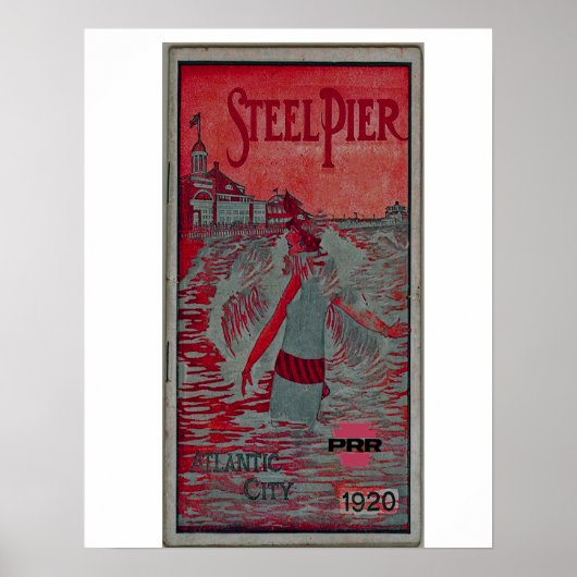 Steel Pier via Pennsylvania Railroad Poster (Voorkant)