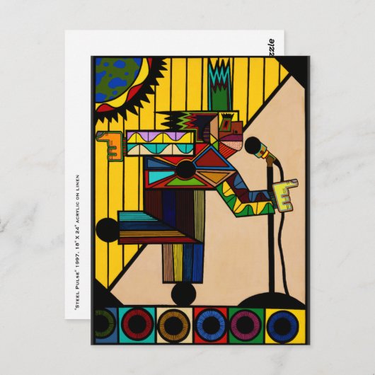 "Steel Pulse" van Ruchell Alexander Briefkaart (Voorkant / Achterkant)