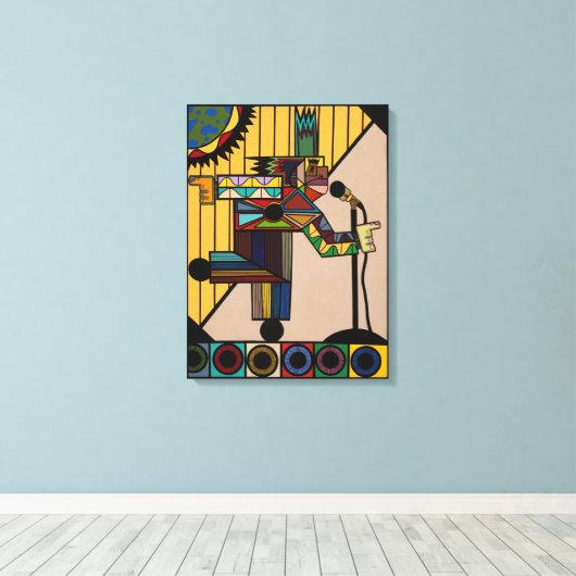 "Steel Pulse" van Ruchell Alexander Canvas Afdruk (Insitu (Houten vloer))