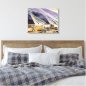 Steel Rain Desert Storm door Frank M. Thomas Canvas Afdruk (Insitu (Slaapkamer))