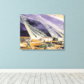 Steel Rain Desert Storm door Frank M. Thomas Canvas Afdruk (Insitu (Houten vloer))