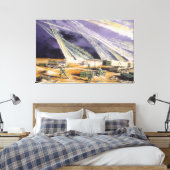 Steel Rain Desert Storm door Frank M. Thomas Canvas Afdruk (Insitu (Slaapkamer))