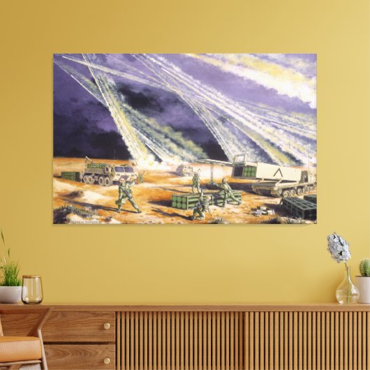 Steel Rain Desert Storm door Frank M. Thomas Canvas Afdruk (Insitu (Woonkamer))