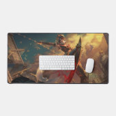 Steel Shadow Gaming Desk Mat | Assassin esthetiek (Keyboard & Muis)