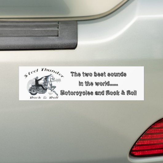Steel Thunder Rock & Roll Bumpersticker (Op auto)
