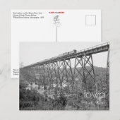 Steel Viaduct over de rivier de des Briefkaart (Voorkant / Achterkant)