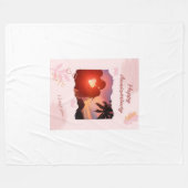 Steel Waterverf Fleece Deken Mystiek Comfort (Voorkant (Horizontaal))