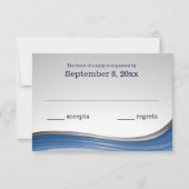 Steel Wave Blauw en Zilver RSVP (Voorkant)