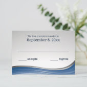 Steel Wave Blauw en Zilver RSVP (Staand voorkant)