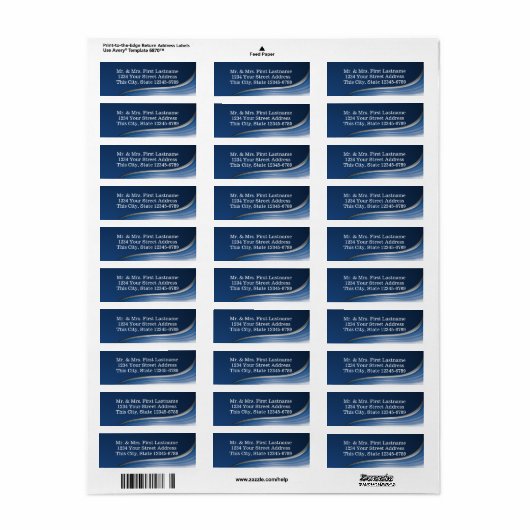 Steel Wave Blue Etiket (Full Sheet)