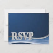 Steel Wave Blue RSVP Kaartje (Achterkant)