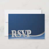 Steel Wave Blue RSVP Kaartje (Achterkant)