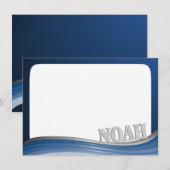 Steel Wave met de naam Noah Flat Note Notitiekaartje (Voorkant / Achterkant)