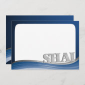 Steel Wave met de naam Shai Flat Note Notitiekaartje (Voorkant / Achterkant)