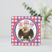 Steelaarend met Vuurwerk– VS 250 Jaar 1776-2026 Kaart (Staand voorkant)