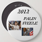 steele 1, palin 2012, 2012, PALINSTEELE Ronde Button 6,0 Cm (Voorkant /achterkant)
