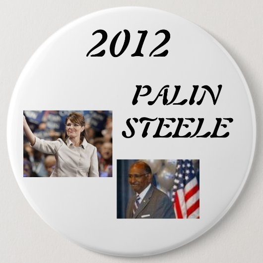 steele 1, palin 2012, 2012, PALINSTEELE Ronde Button 6,0 Cm (Voorkant)