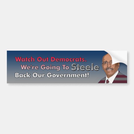 Steele Back Our Government Bumpersticker (Voorkant)