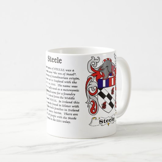 Steele Family Coat of Arm mok (Voorkant rechts)