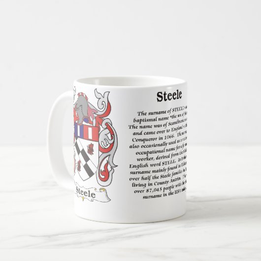 Steele Family Coat of Arm mok (Voorkant links)