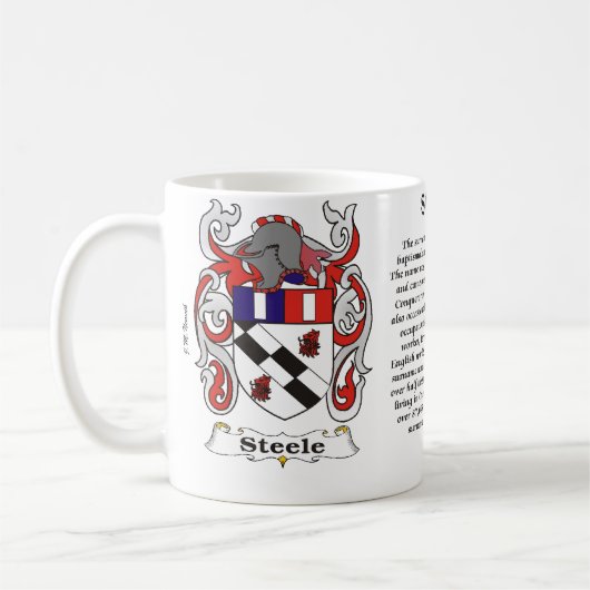 Steele Family Coat of Arm mok (Links)