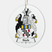 Steele Family Crest Keramisch Ornament (Links)
