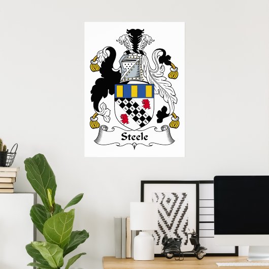 Steele Family Crest Poster (Thuiskantoor)