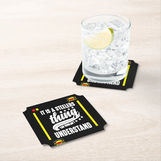 Steeler ontwerp kartonnen onderzetters (Insitu)