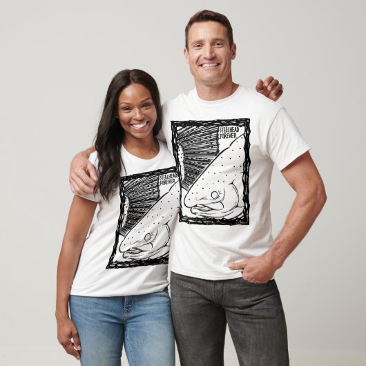 STEELHEAD FOREVER! mono(Fish Forever series 010) T-shirt (Unisex)