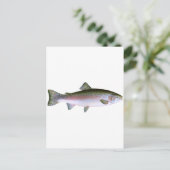 Steelhead Rainbow Trout Vist Logo Briefkaart (Staand voorkant)