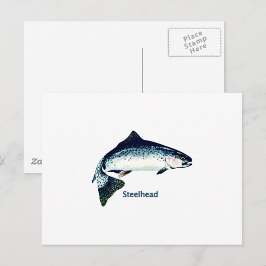 Steelhead Swimming Briefkaart (Voorkant / Achterkant)
