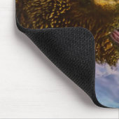 Steelhead zalm die in grizzly beren mond springt muismat (Hoek)