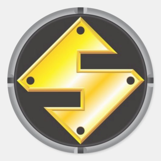 SteelMan Logo Ronde Sticker (Voorkant)